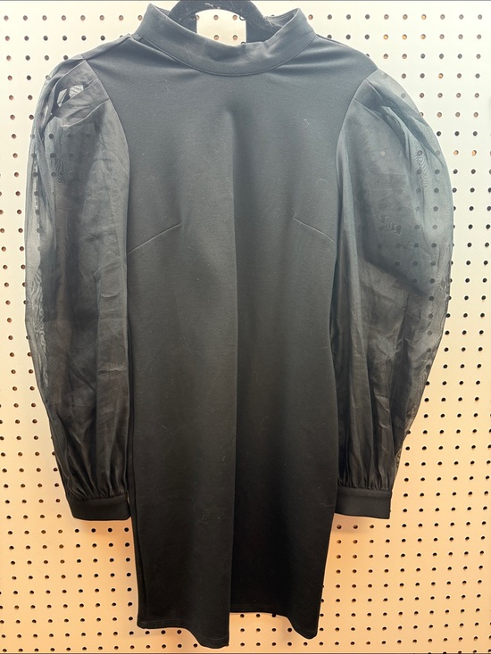 Forever 21 Other - Forever 21 Black Turtleneck Sweater with Sheer Puff Sleeves